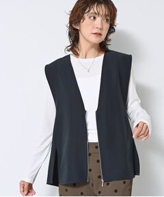 Dessin / デッサン ベスト | 【セットアップ可/洗える】サイドスリットVネックジレ