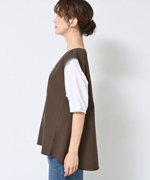 Dessin / デッサン ベスト | 【セットアップ可/洗える】サイドスリットVネックジレ | 詳細10
