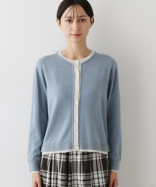 Dessin / デッサン カーディガン・ボレロ | 【洗える】バイカラーカーディガン | 詳細13