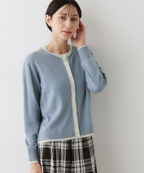 Dessin / デッサン カーディガン・ボレロ | 【洗える】バイカラーカーディガン | 詳細6