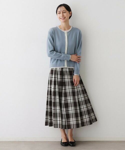 Dessin / デッサン カーディガン・ボレロ | 【洗える】バイカラーカーディガン | 詳細7