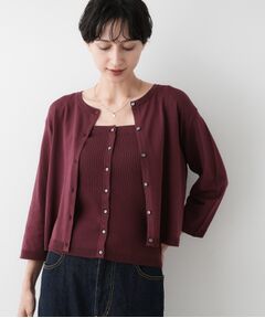 Dessin / デッサン その他トップス | 【2点セット・洗える】2WAYカーディガン＆キャミソールアンサンブル