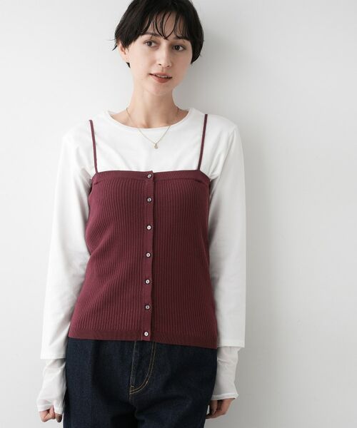 Dessin / デッサン その他トップス | 【2点セット・洗える】2WAYカーディガン＆キャミソールアンサンブル | 詳細10