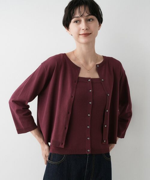 Dessin / デッサン その他トップス | 【2点セット・洗える】2WAYカーディガン＆キャミソールアンサンブル | 詳細8