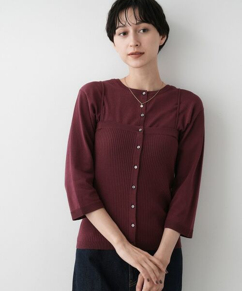 Dessin / デッサン その他トップス | 【2点セット・洗える】2WAYカーディガン＆キャミソールアンサンブル | 詳細9