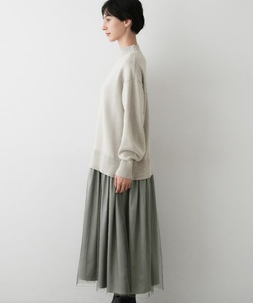 Dessin / デッサン ロング・マキシ丈ワンピース | 【洗える】ニットチュールドッキングワンピース | 詳細24