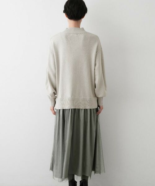 Dessin / デッサン ロング・マキシ丈ワンピース | 【洗える】ニットチュールドッキングワンピース | 詳細25