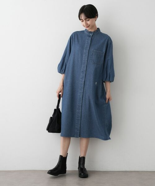 Dessin / デッサン ロング・マキシ丈ワンピース | 【洗える】60Zデニムワンピース | 詳細3