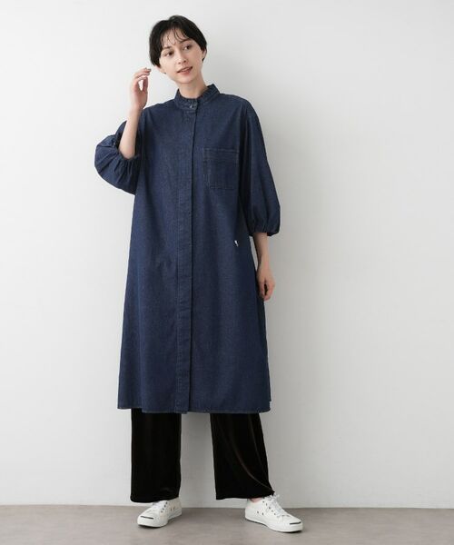 Dessin / デッサン ロング・マキシ丈ワンピース | 【洗える】60Zデニムワンピース | 詳細7