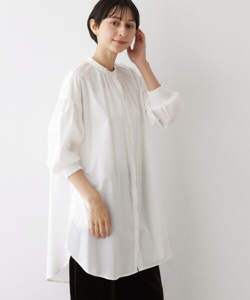 Dessin / デッサン チュニック | 【洗える】ラグランスリーブチュニックシャツ | 詳細1