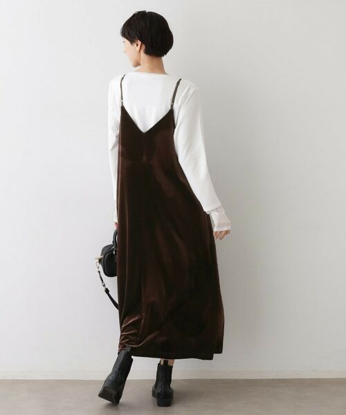 Dessin / デッサン ワンピース | 【前後2WAY/洗える】ベロアワンピース | 詳細11