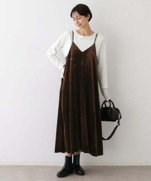 Dessin / デッサン ワンピース | 【前後2WAY/洗える】ベロアワンピース | 詳細12