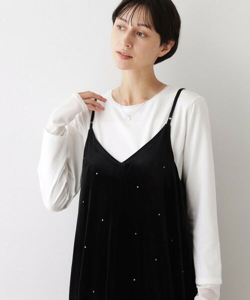 Dessin / デッサン ワンピース | 【前後2WAY/洗える】ベロアワンピース | 詳細15