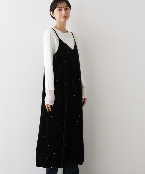 Dessin / デッサン ワンピース | 【前後2WAY/洗える】ベロアワンピース | 詳細16