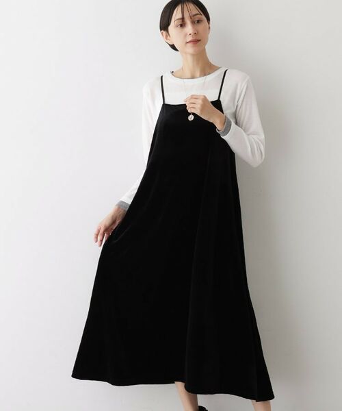 Dessin / デッサン ワンピース | 【前後2WAY/洗える】ベロアワンピース | 詳細3