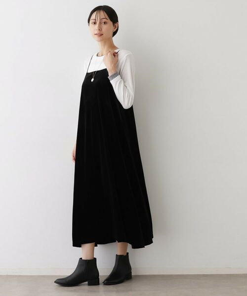 Dessin / デッサン ワンピース | 【前後2WAY/洗える】ベロアワンピース | 詳細4