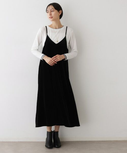 Dessin / デッサン ワンピース | 【前後2WAY/洗える】ベロアワンピース | 詳細6