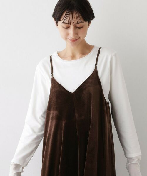 Dessin / デッサン ワンピース | 【前後2WAY/洗える】ベロアワンピース | 詳細8