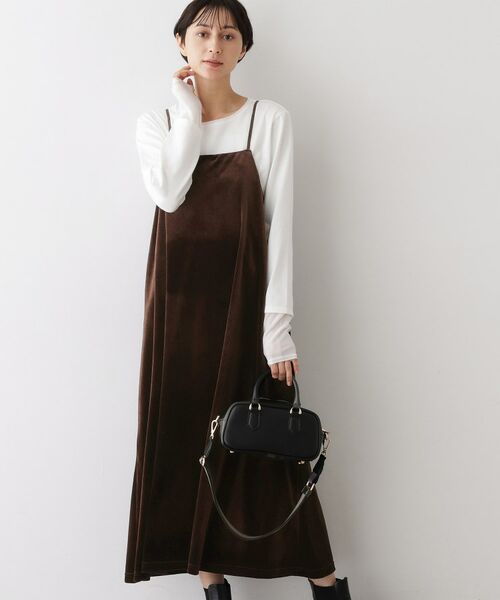 Dessin / デッサン ワンピース | 【前後2WAY/洗える】ベロアワンピース | 詳細9