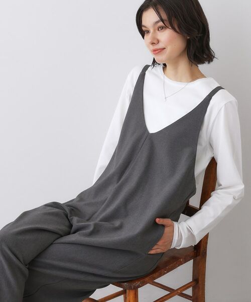 Dessin / デッサン サロペット・オールインワン | 【洗える】ストレッチオールインワン(チャコールグレー(013))