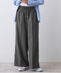 Dessin / デッサン パンツ | 【セットアップ可/ウエストゴム/洗える】サイドライン入りワイドパンツ