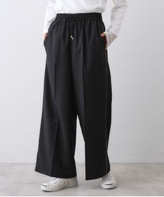 Dessin / デッサン パンツ | 【セットアップ可/ウエストゴム/洗える】サイドライン入りワイドパンツ