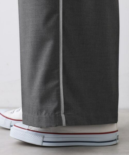 Dessin / デッサン パンツ | 【セットアップ可/ウエストゴム/洗える】サイドライン入りワイドパンツ | 詳細15