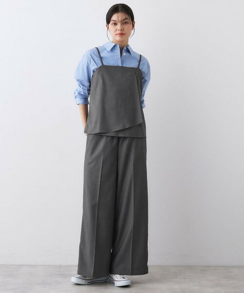 Dessin / デッサン パンツ | 【セットアップ可/ウエストゴム/洗える】サイドライン入りワイドパンツ | 詳細7