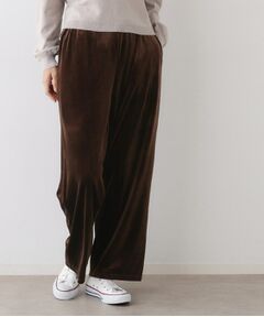 Dessin / デッサン パンツ | 【ウエストゴム/洗える】ベロアイージーパンツ
