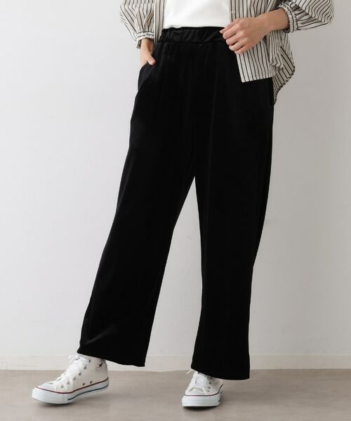 Dessin / デッサン パンツ | 【ウエストゴム/洗える】ベロアイージーパンツ | 詳細1