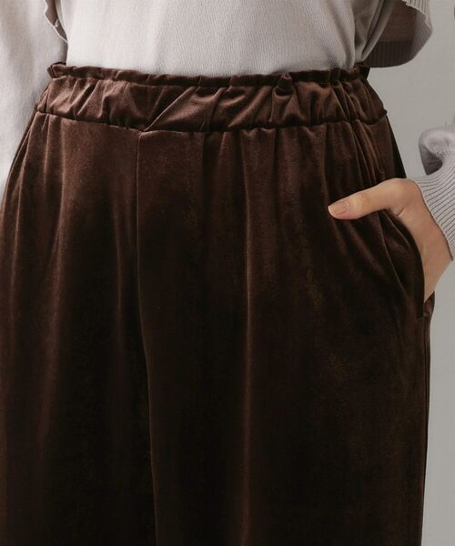 Dessin / デッサン パンツ | 【ウエストゴム/洗える】ベロアイージーパンツ | 詳細12
