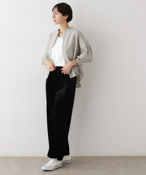 Dessin / デッサン パンツ | 【ウエストゴム/洗える】ベロアイージーパンツ | 詳細3