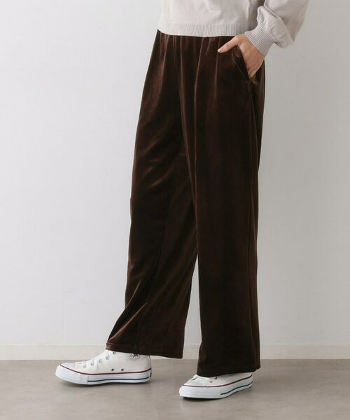 Dessin / デッサン パンツ | 【ウエストゴム/洗える】ベロアイージーパンツ | 詳細5