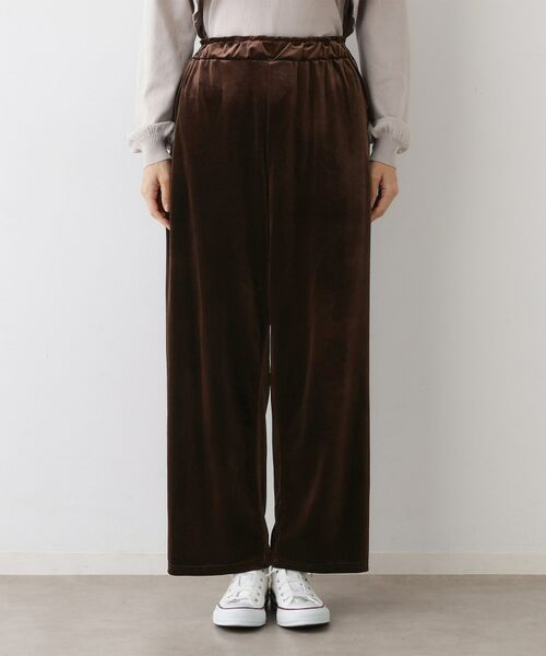 Dessin / デッサン パンツ | 【ウエストゴム/洗える】ベロアイージーパンツ | 詳細9
