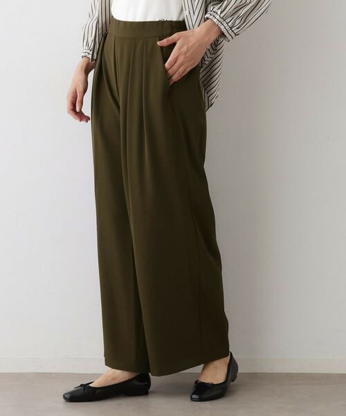 Dessin / デッサン パンツ | 【セットアップ可・洗える】ダブルタックワイドパンツ | 詳細1