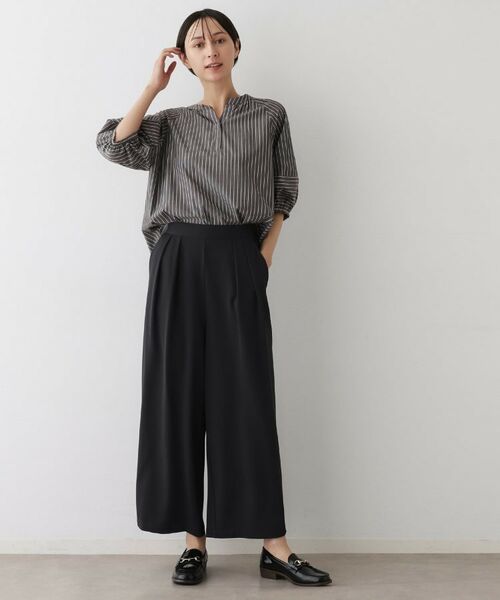 Dessin / デッサン パンツ | 【セットアップ可・洗える】ダブルタックワイドパンツ | 詳細10