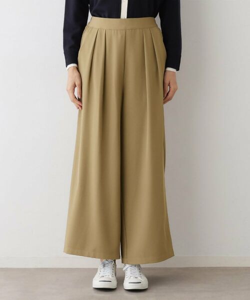 Dessin / デッサン パンツ | 【セットアップ可・洗える】ダブルタックワイドパンツ | 詳細13