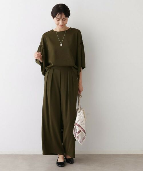 Dessin / デッサン パンツ | 【セットアップ可・洗える】ダブルタックワイドパンツ | 詳細3