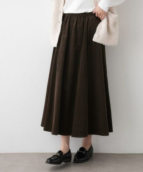Dessin / デッサン ロング・マキシ丈スカート | 【洗える】コーデュロイフレアスカート | 詳細1