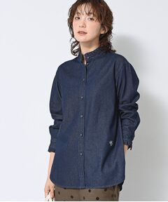 Dessin / デッサン シャツ・ブラウス | 【洗える】フリルデニムシャツ