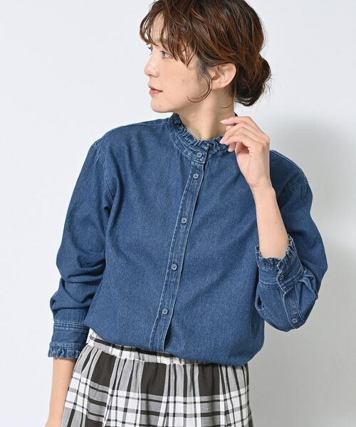 Dessin / デッサン シャツ・ブラウス | 【洗える】フリルデニムシャツ | 詳細6