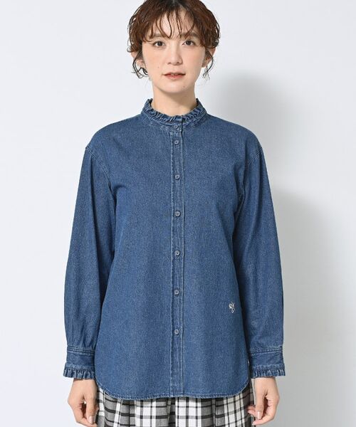 Dessin / デッサン シャツ・ブラウス | 【洗える】フリルデニムシャツ | 詳細9
