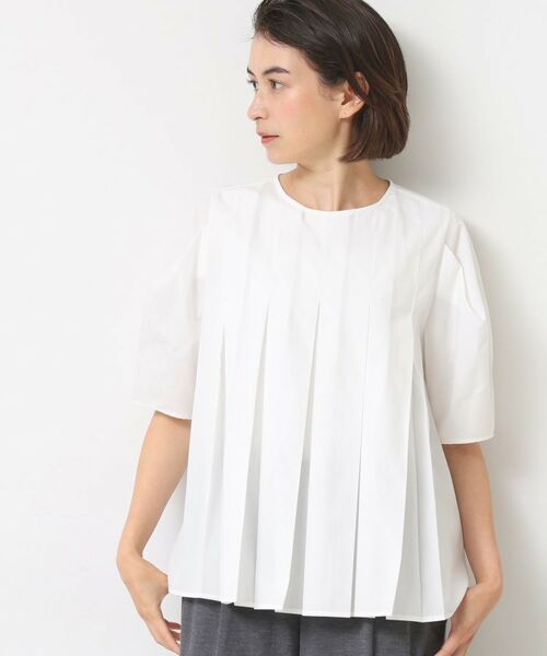 Dessin / デッサン シャツ・ブラウス | 【洗える】タックデザインブラウス(ホワイト(002))