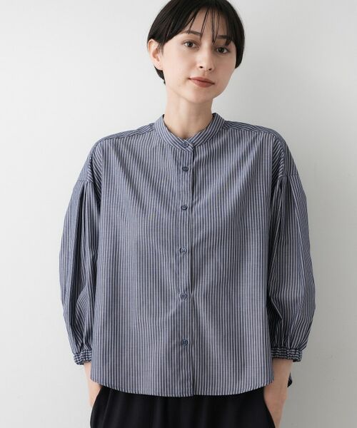 Dessin / デッサン シャツ・ブラウス | 【洗える】ストライプギャザー袖ブラウス | 詳細10