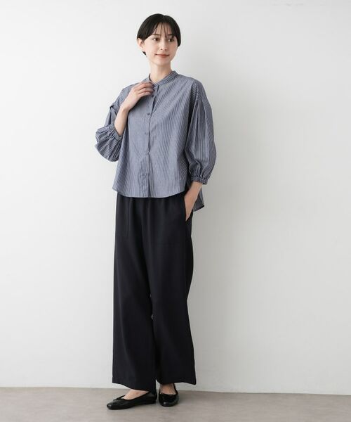 Dessin / デッサン シャツ・ブラウス | 【洗える】ストライプギャザー袖ブラウス | 詳細11