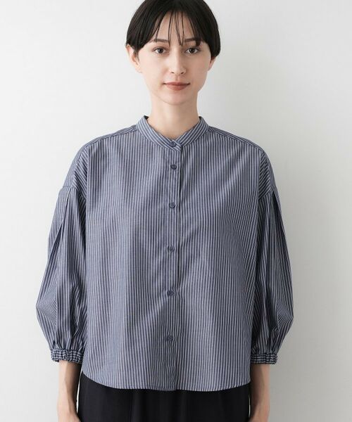 Dessin / デッサン シャツ・ブラウス | 【洗える】ストライプギャザー袖ブラウス | 詳細18