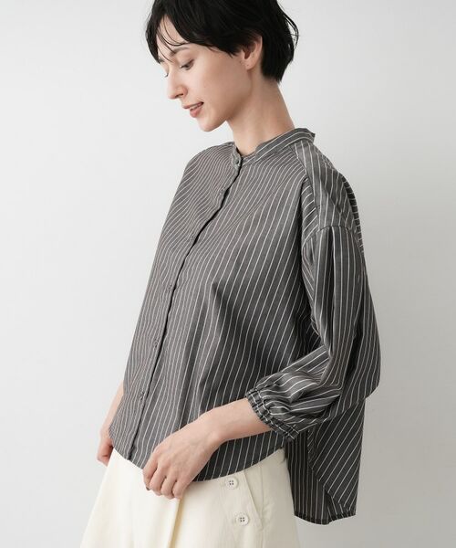 Dessin / デッサン シャツ・ブラウス | 【洗える】ストライプギャザー袖ブラウス | 詳細6