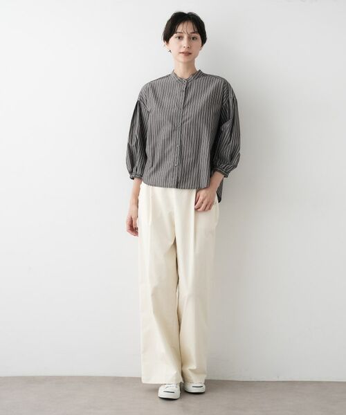 Dessin / デッサン シャツ・ブラウス | 【洗える】ストライプギャザー袖ブラウス | 詳細7