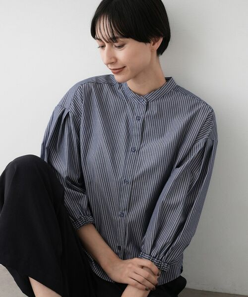 Dessin / デッサン シャツ・ブラウス | 【洗える】ストライプギャザー袖ブラウス | 詳細9