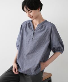 Dessin / デッサン シャツ・ブラウス | 【洗える/五分袖】ランタンスリーブスキッパーネックブラウス